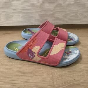 REEF Pink Blue Multicolor Oasis Double Nanna De Jong Beach Slip On Sandals Sz‎ 8